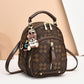 Fashion Diamond-Pattern Print Mini Backpack