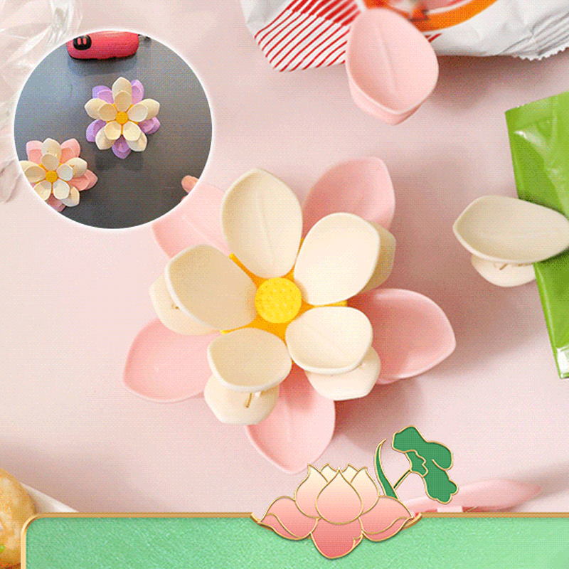 🌸BUY 2 GET 3 FREE🌸Lotus-Shaped Magnetic Food Clip & Fridge Magnet