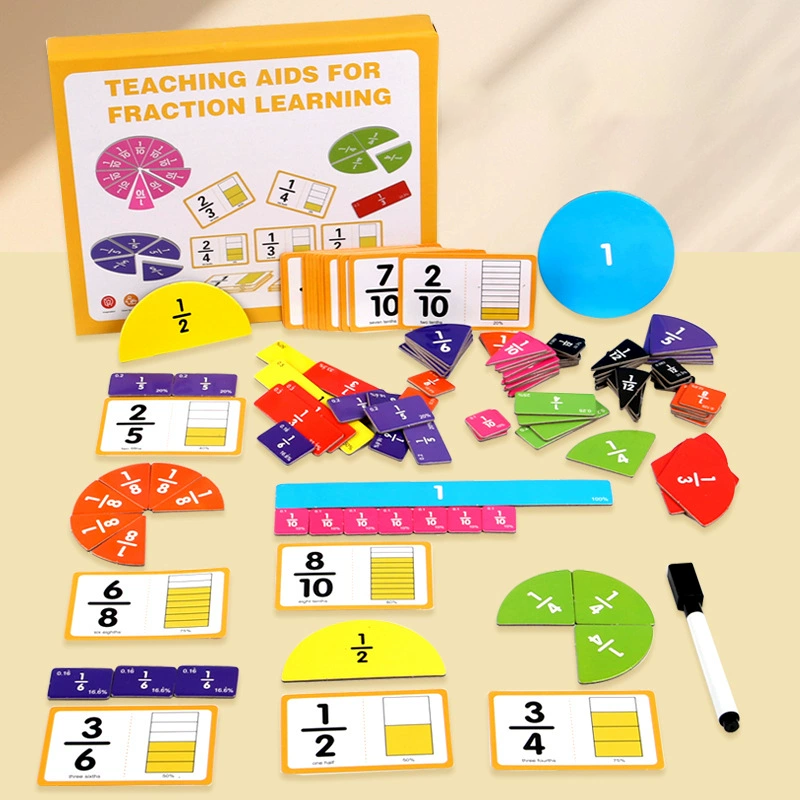 Repeated Writing Teaching Aids Set for Fraction Learning