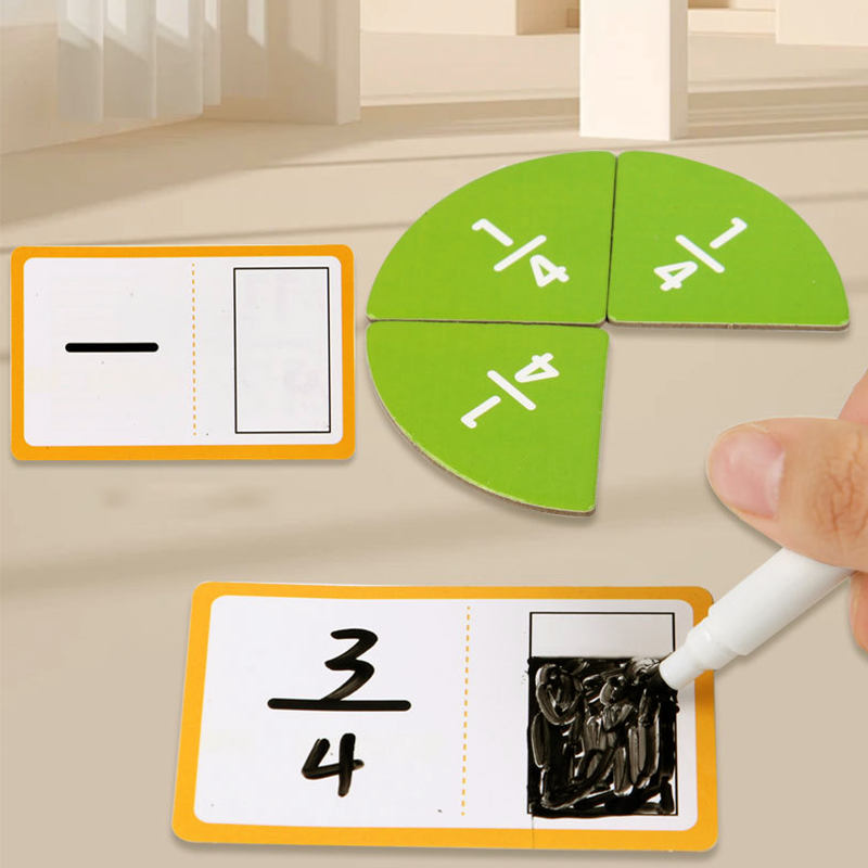 Repeated Writing Teaching Aids Set for Fraction Learning