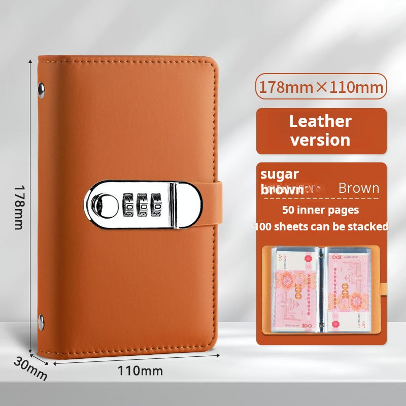 Lockable Glitter Budget Binder for Cash Savings