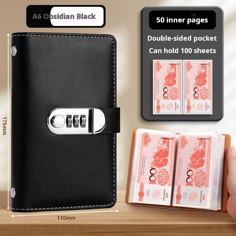 Lockable Glitter Budget Binder for Cash Savings