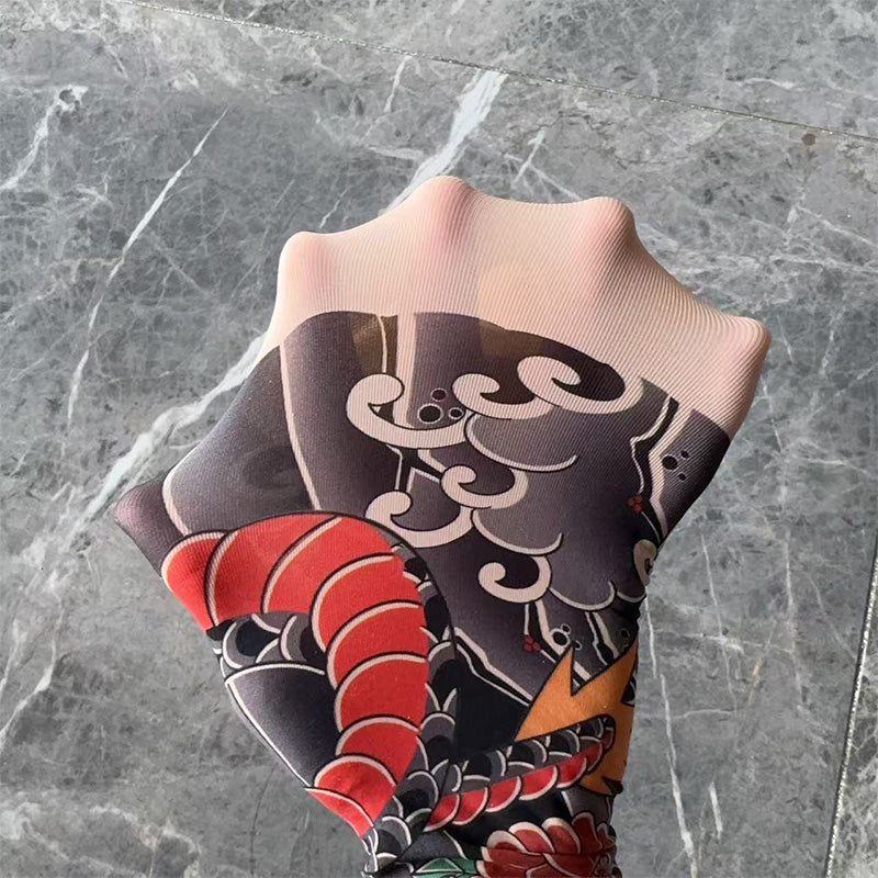 🔥Thrilling Experience Without Harm🔥Stretchy Tattoo-Print Leg Sleeve