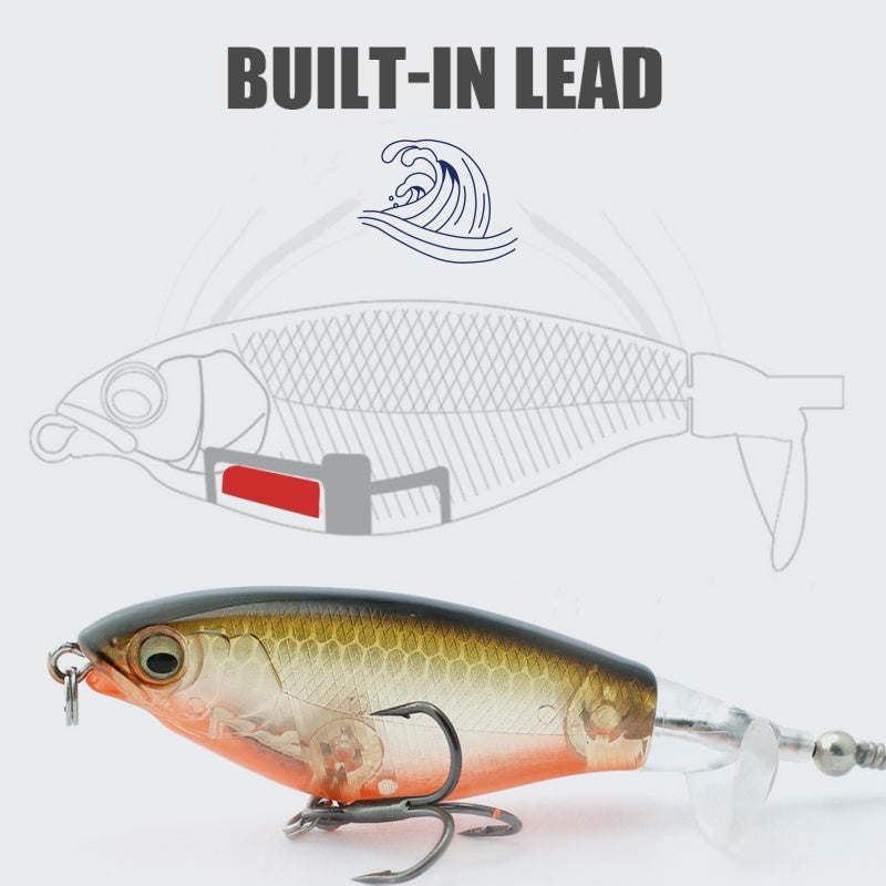 🎣Bionic Fishing Lure Set with 3 Hooks & 360° Propeller Blade