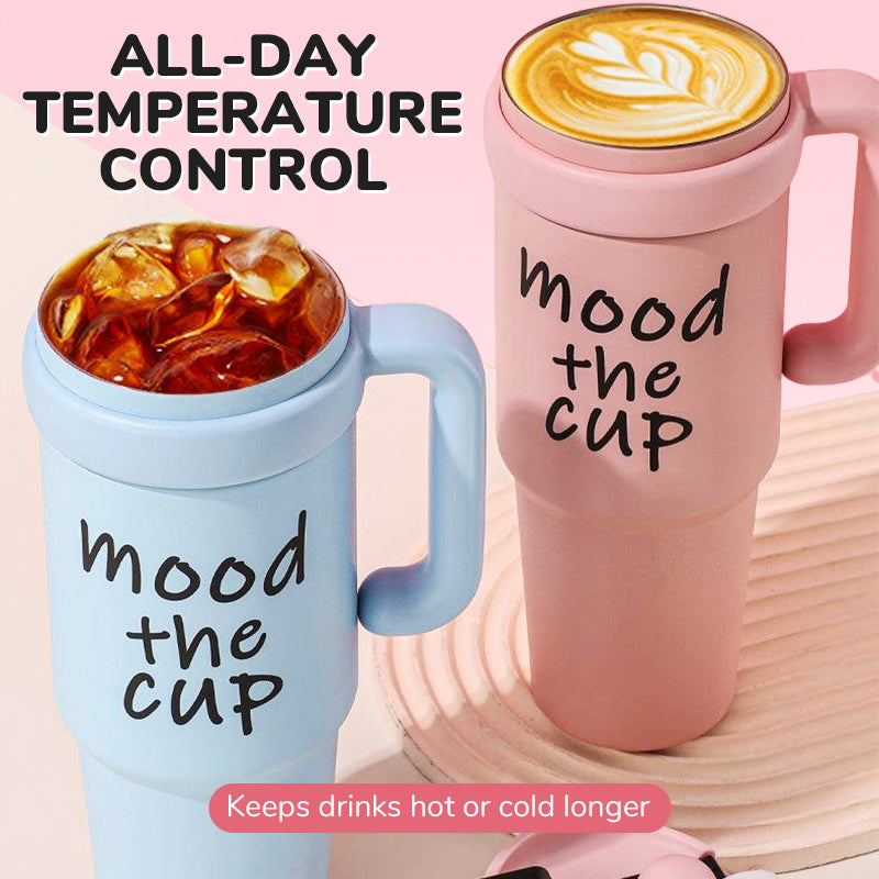 Portable Insulated Tumbler with Lid & Straw