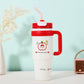 Portable Insulated Tumbler with Lid & Straw