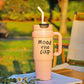 Portable Insulated Tumbler with Lid & Straw