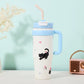 Portable Insulated Tumbler with Lid & Straw
