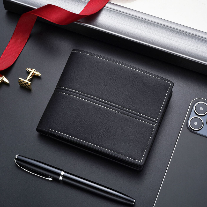 ⏰Black Friday Sale 50% OFF💥💥Men's Short Business Soft Faux Leather Ultra-Thin Wallet