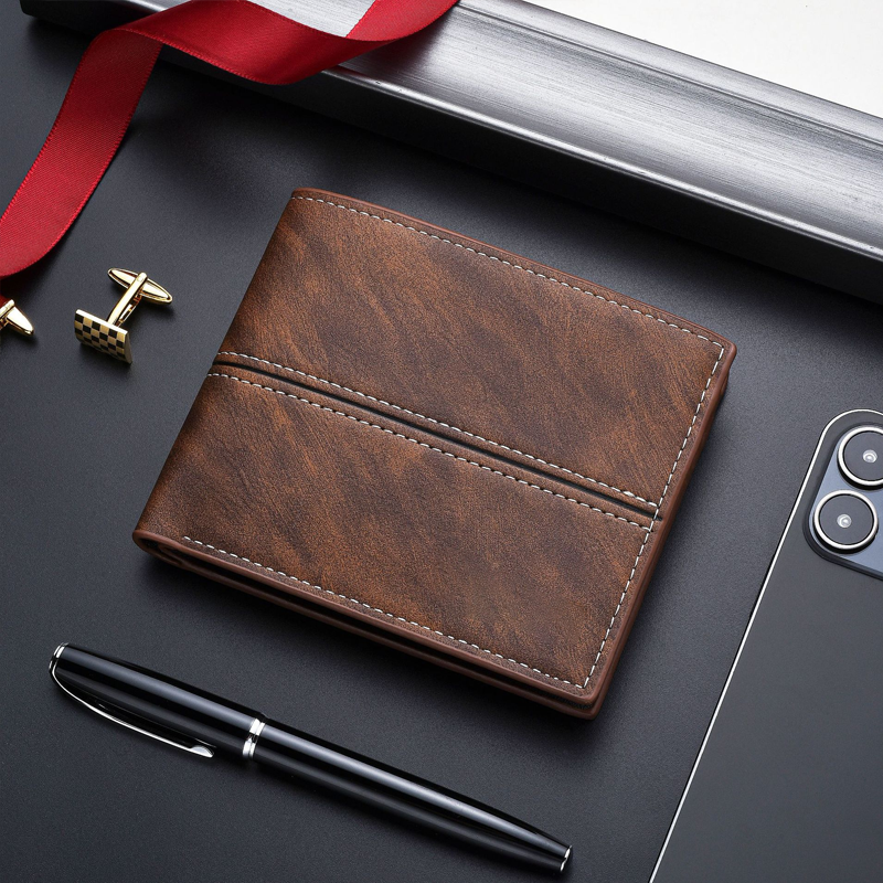 ⏰Black Friday Sale 50% OFF💥💥Men's Short Business Soft Faux Leather Ultra-Thin Wallet