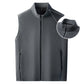 Men's Stand Collar Thickened Full Zip Vest