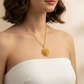 🌟Sand Gold Flower Pendant Necklace (Symbolizing Peace and Prosperity)