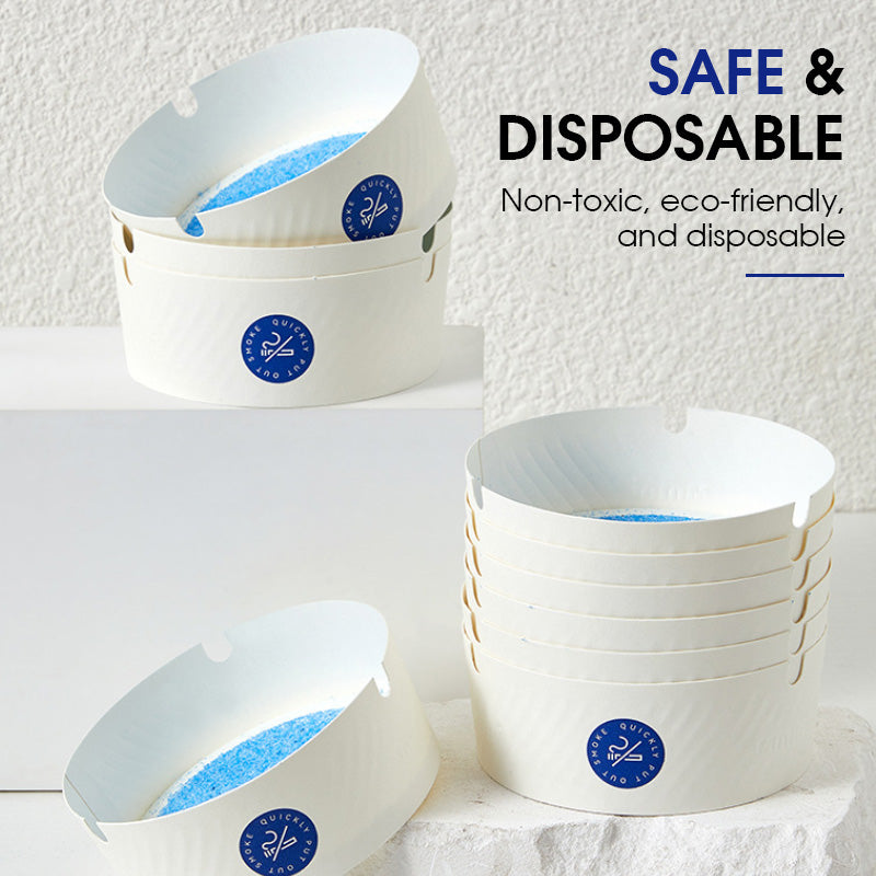 Disposable Ashtrays with Ash Absorbing Gel