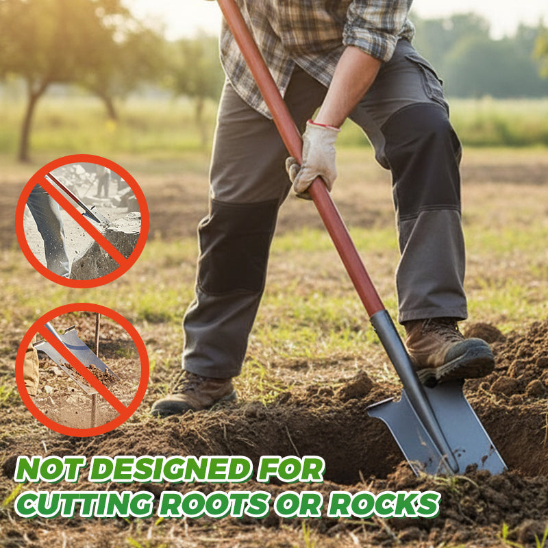 Heavy-Duty Steel Shovel for Tough Soil
