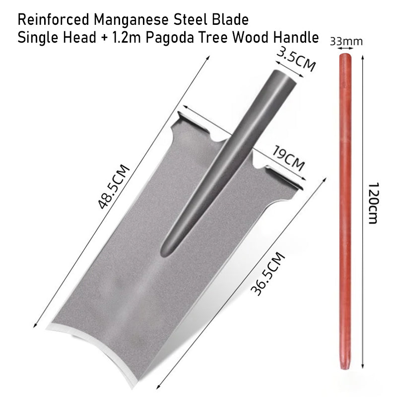 Heavy-Duty Steel Shovel for Tough Soil