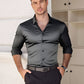 Men's Solid Color Lapel Long Sleeve Button-Down Shirts
