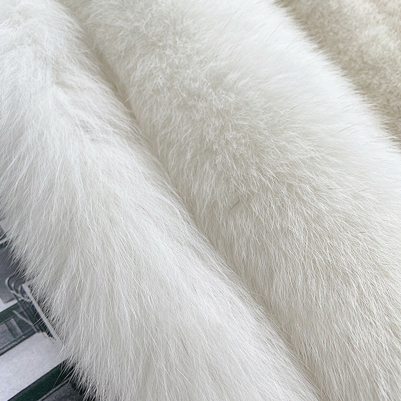 Loose, cozy, warm and washable hooded jacket for women