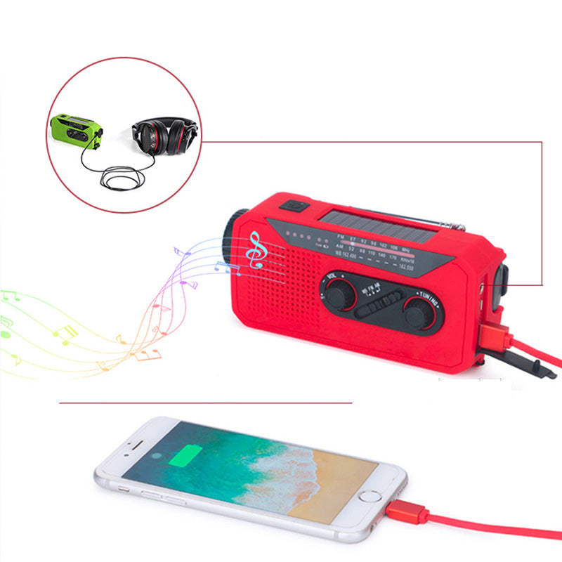 Emergency Solar Hand Crank Radio with Flashlight