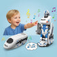 Rechargeable Transforming Train Robot Toy