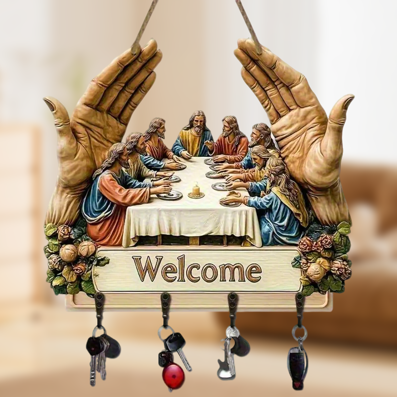 ✝️Wall Mounted Decorative Wooden Keyholder