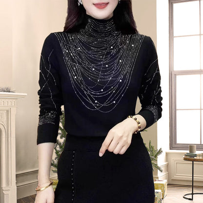 💎Women's Padded High Neck Long Sleeve Blouse
