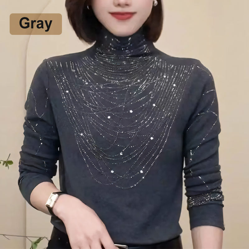 💎Women's Padded High Neck Long Sleeve Blouse
