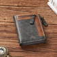 Men’s Stylish Zipper Leather Card Wallet