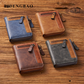 Men’s Stylish Zipper Leather Card Wallet