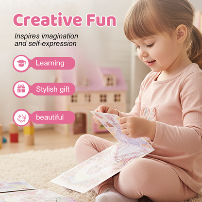 💕Charming Dress-Up Sticker Books for Girls