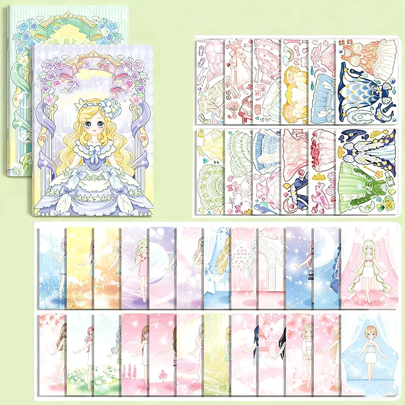 💕Charming Dress-Up Sticker Books for Girls