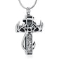 🦌🖤Antler Cross Urn Pendant Necklace