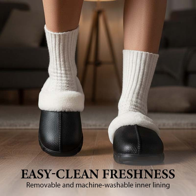 Fluffy Waterproof Warm Slippers With Removable Inner