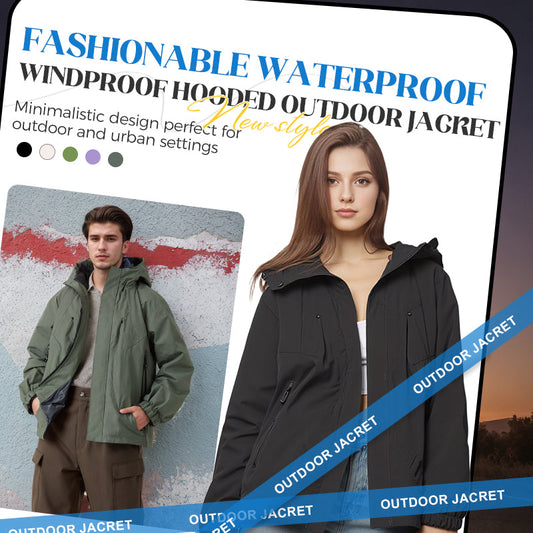 Fashionable Waterproof Windproof Hooded Outdoor Jacket