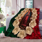 🌷Virgin Mary & Roses Flannel Throw Blanket