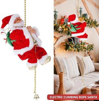 🎁Christmas Sale 50% OFF🎅Electric Fireplace Climbing Santa Claus Musical Toys🎄