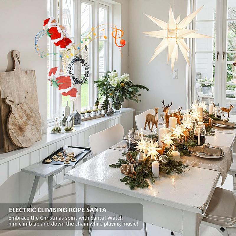 🎁Christmas Sale 50% OFF🎅Electric Fireplace Climbing Santa Claus Musical Toys🎄