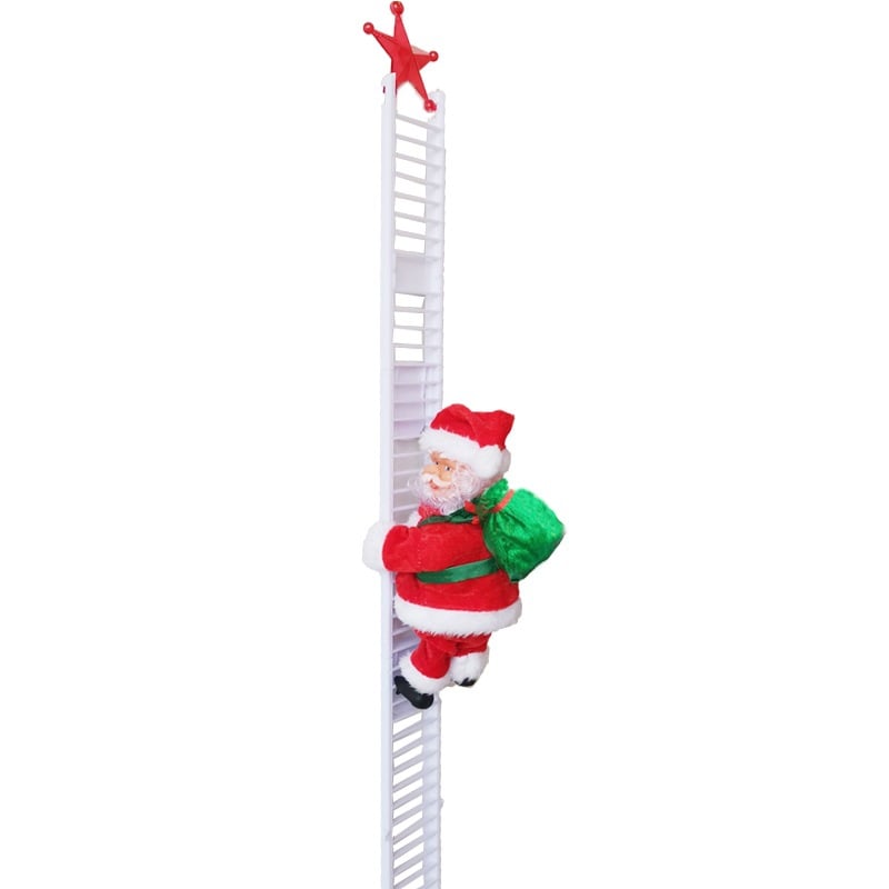 🎁Christmas Sale 50% OFF🎅Electric Fireplace Climbing Santa Claus Musical Toys🎄