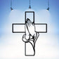 ✝️Spiritual Home Decor Cross with Praying Hands