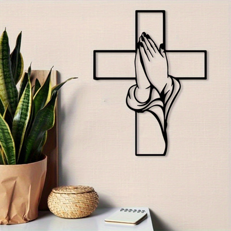 ✝️Spiritual Home Decor Cross with Praying Hands