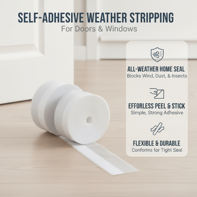 🌡️ 2026 HOT SALE🥳50K+ SOLD! 💝Self-Adhesive Weather Stripping – Wind-Proof, Insulates & Easy to Apply 🏠