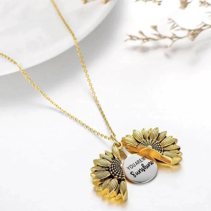 💫Girasol "You Are My Sunshine" necklace with storage bag