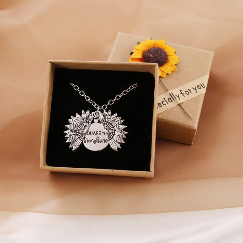 💫Girasol "You Are My Sunshine" necklace with storage bag