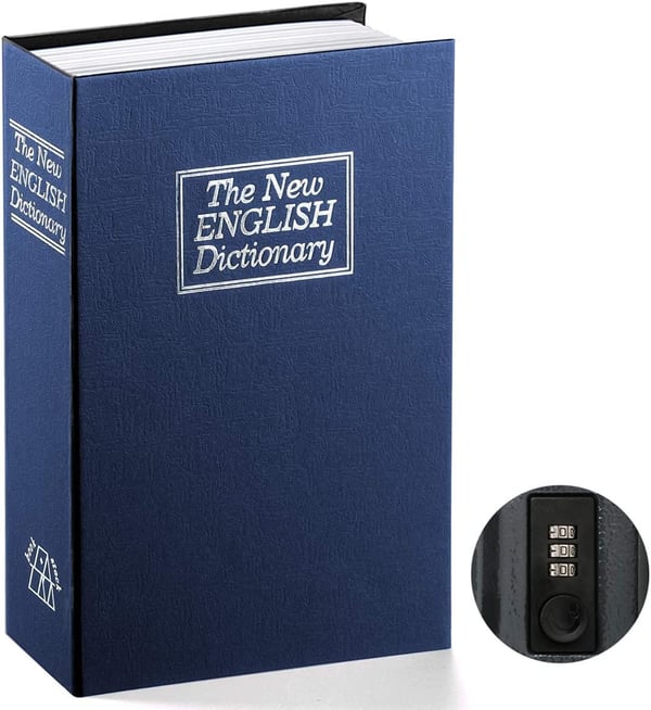 ⏳ 50% OFF! 🔒 SECRET BOOK SAFE - Realistic Hardcover with Combination Lock, Perfect for Valuables and Cash Disguised as Classic Literature 📚💰