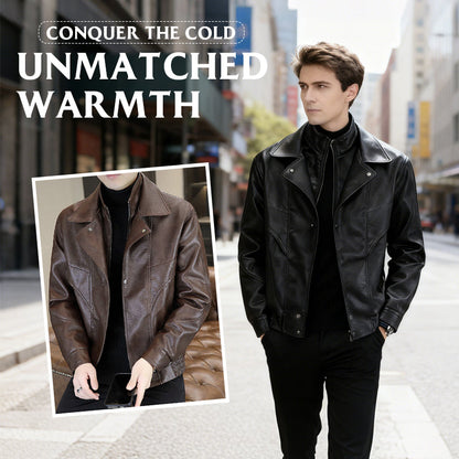 ❄️Fall/Winter Bestsellers 40% OFF🍂Men's Warm Faux Layered Leather Jacket