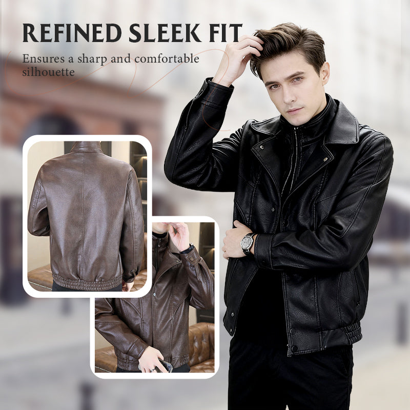 ❄️Fall/Winter Bestsellers 40% OFF🍂Men's Warm Faux Layered Leather Jacket
