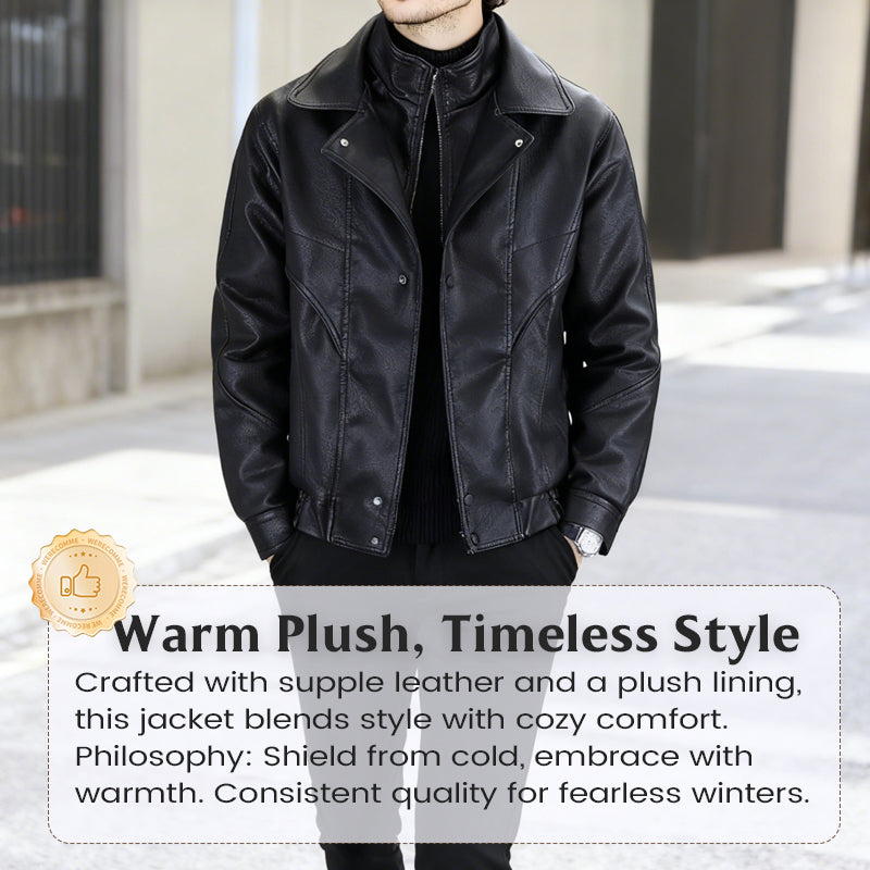 ❄️Fall/Winter Bestsellers 40% OFF🍂Men's Warm Faux Layered Leather Jacket