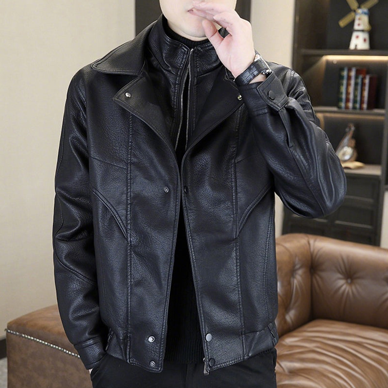 ❄️Fall/Winter Bestsellers 40% OFF🍂Men's Warm Faux Layered Leather Jacket