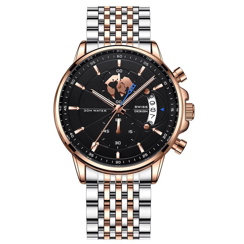 💥Christmas Eve Sale: 50% OFF🌍Men's Nautical-Style Watch Featuring An Earth Motif