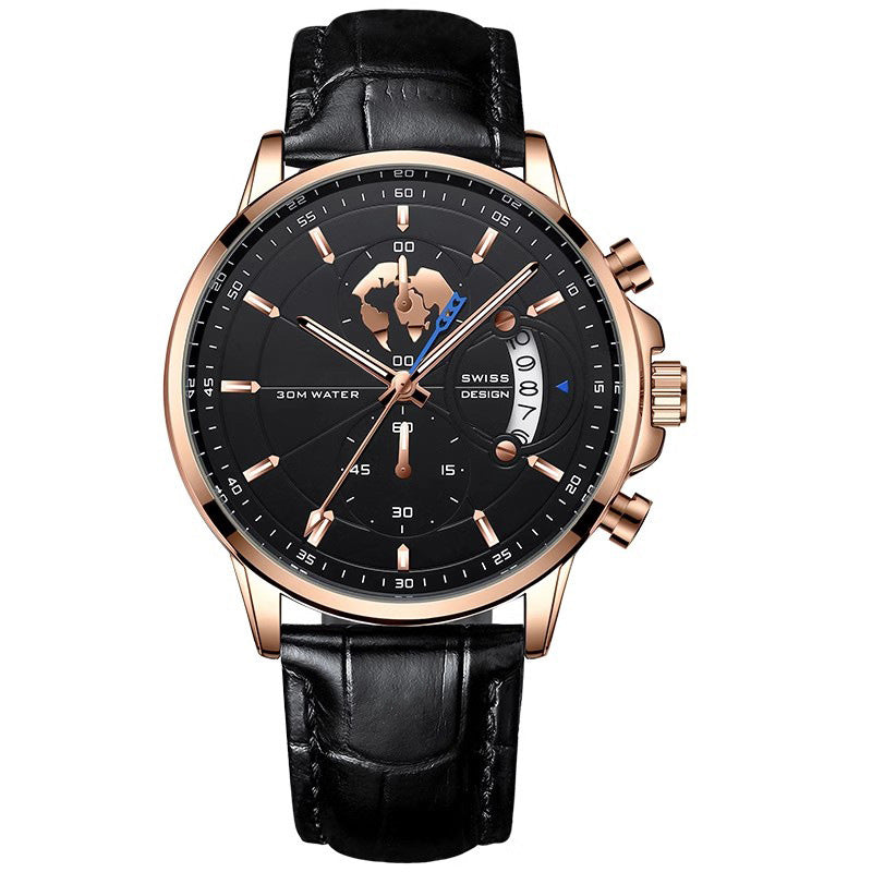 💥Christmas Eve Sale: 50% OFF🌍Men's Nautical-Style Watch Featuring An Earth Motif