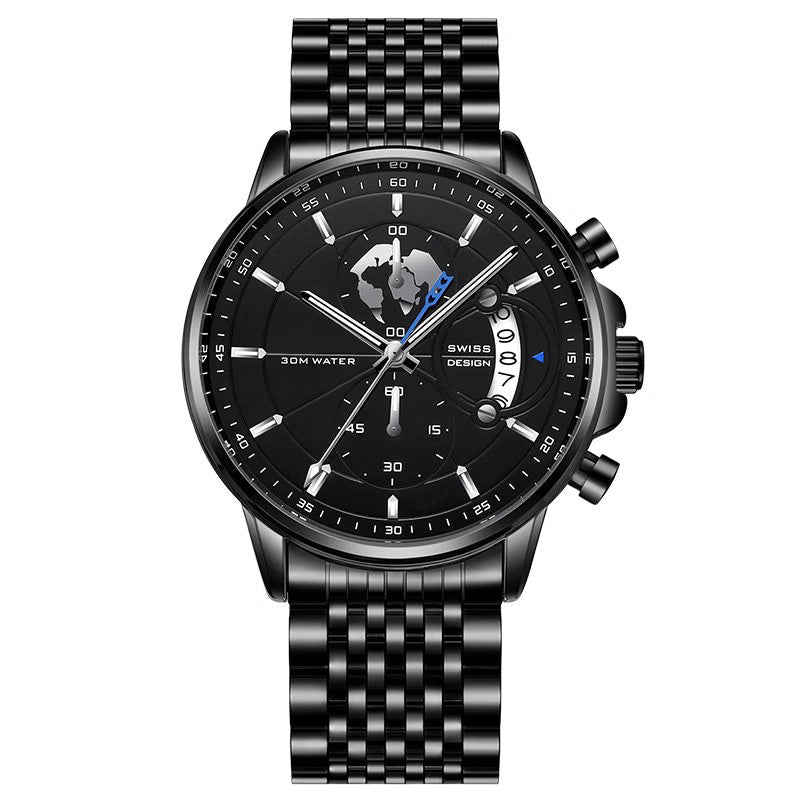 💥Christmas Eve Sale: 50% OFF🌍Men's Nautical-Style Watch Featuring An Earth Motif